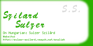 szilard sulzer business card